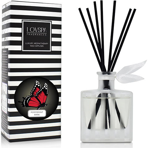 LOVSPA Fragrances Peppermint Bark Fragrance Luxury Reed Diffuser