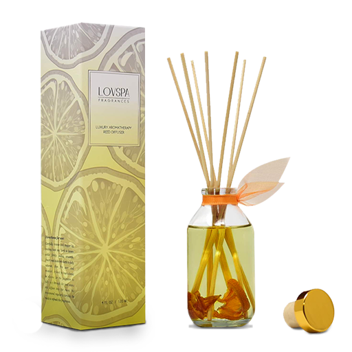 Valencia Orange Reed Diffuser Front no BG